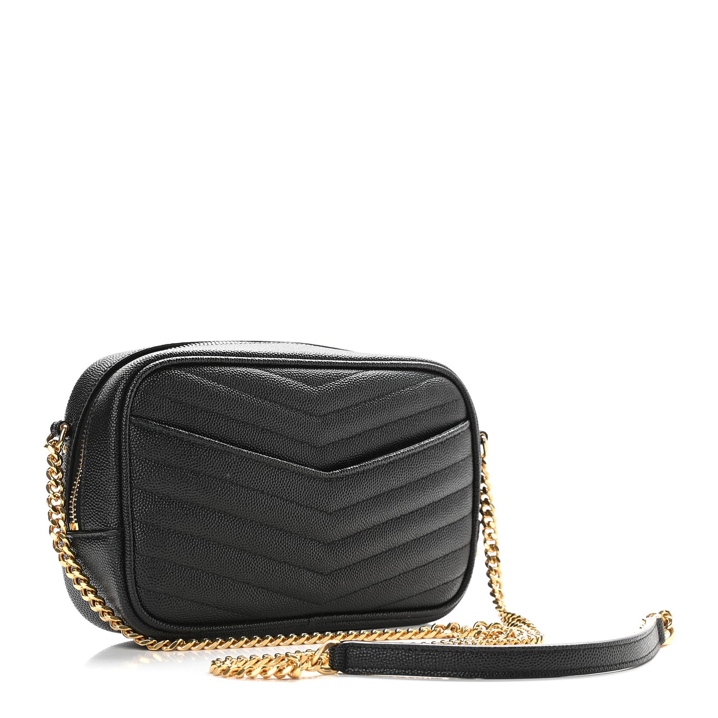 Grain De Poudre Matelasse Monogram Mini Lou Camera Bag Black