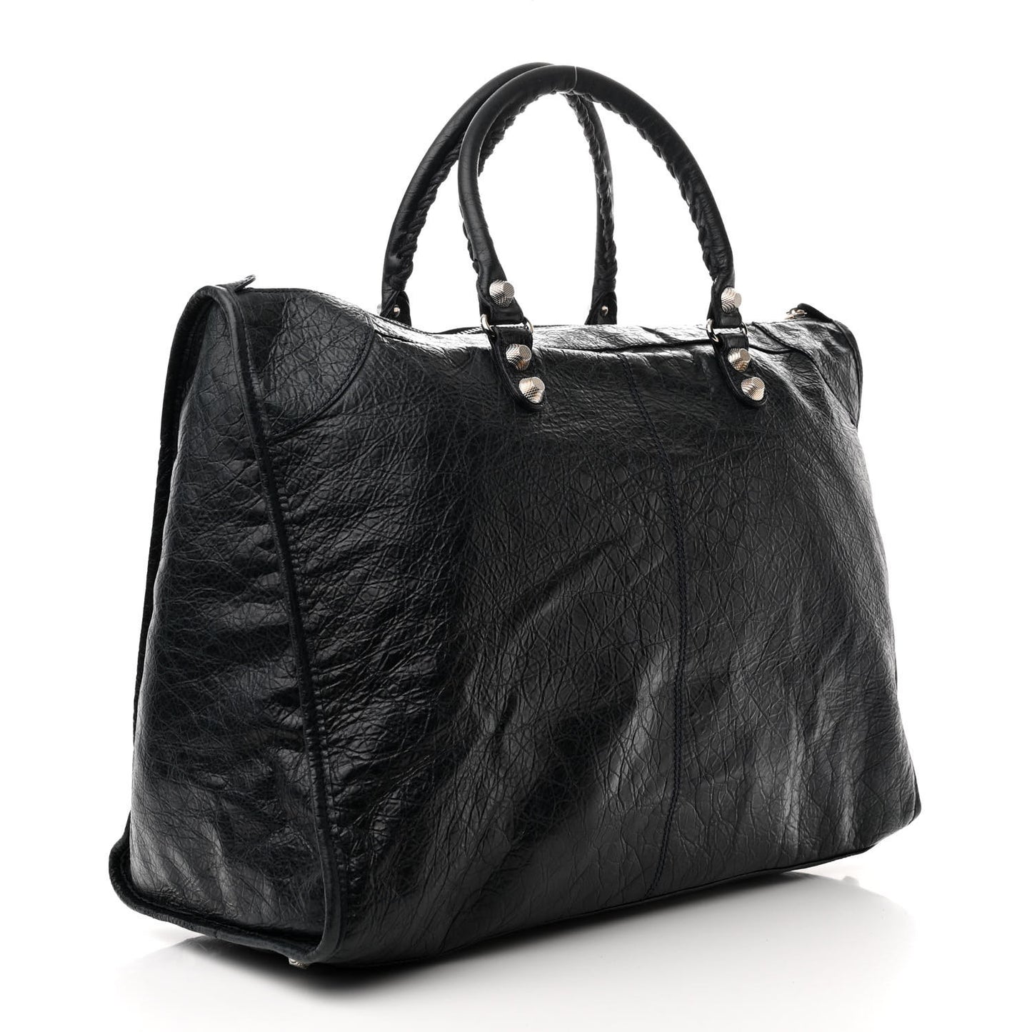 Agneau Giant 21 Silver Hardware Weekender Black