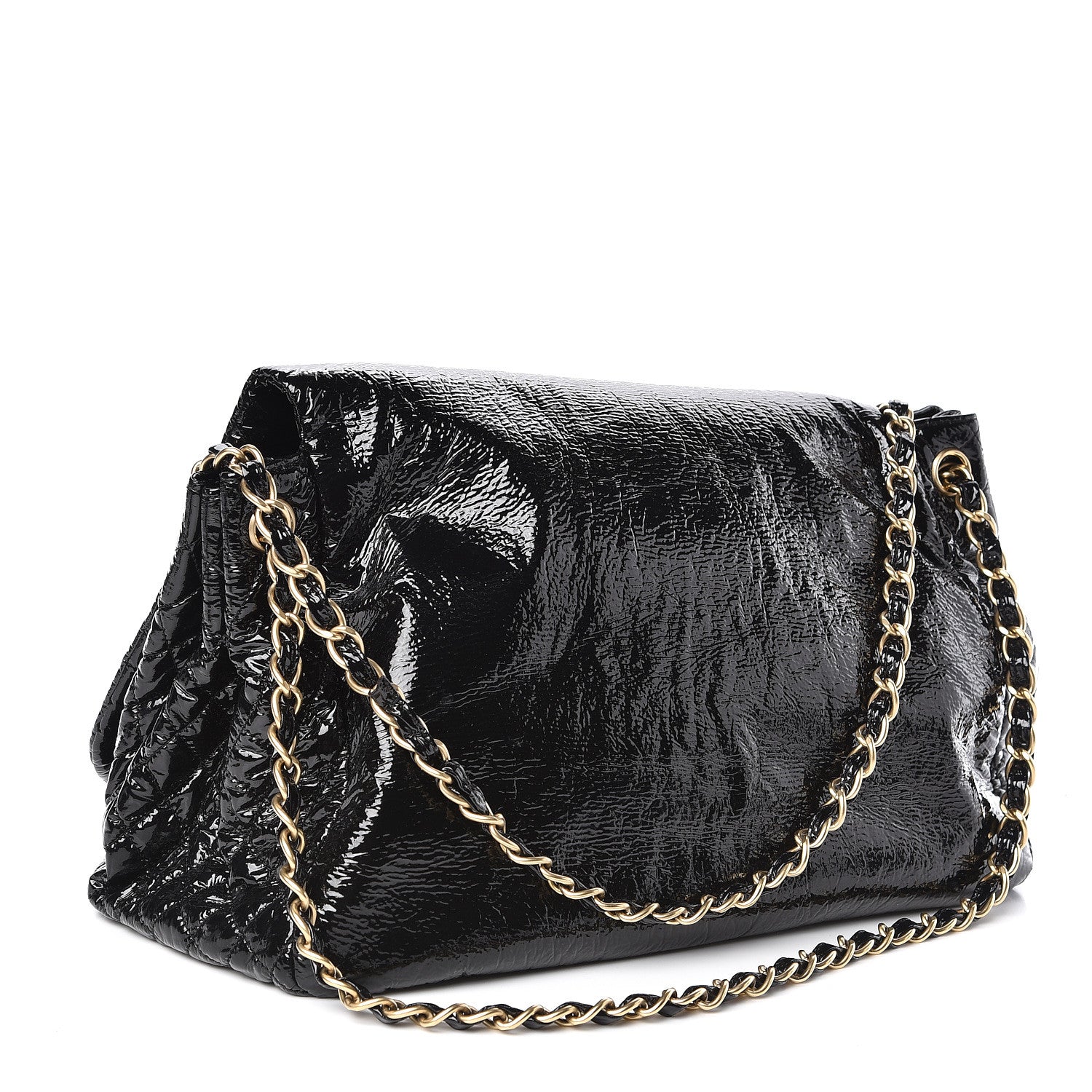 Chanel Vinyl XL Rock and Chain Flap Black 3 of 11