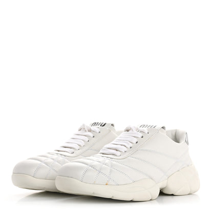 Miu Miu Nappa Quilted Sneakers 35 White 4 of 13