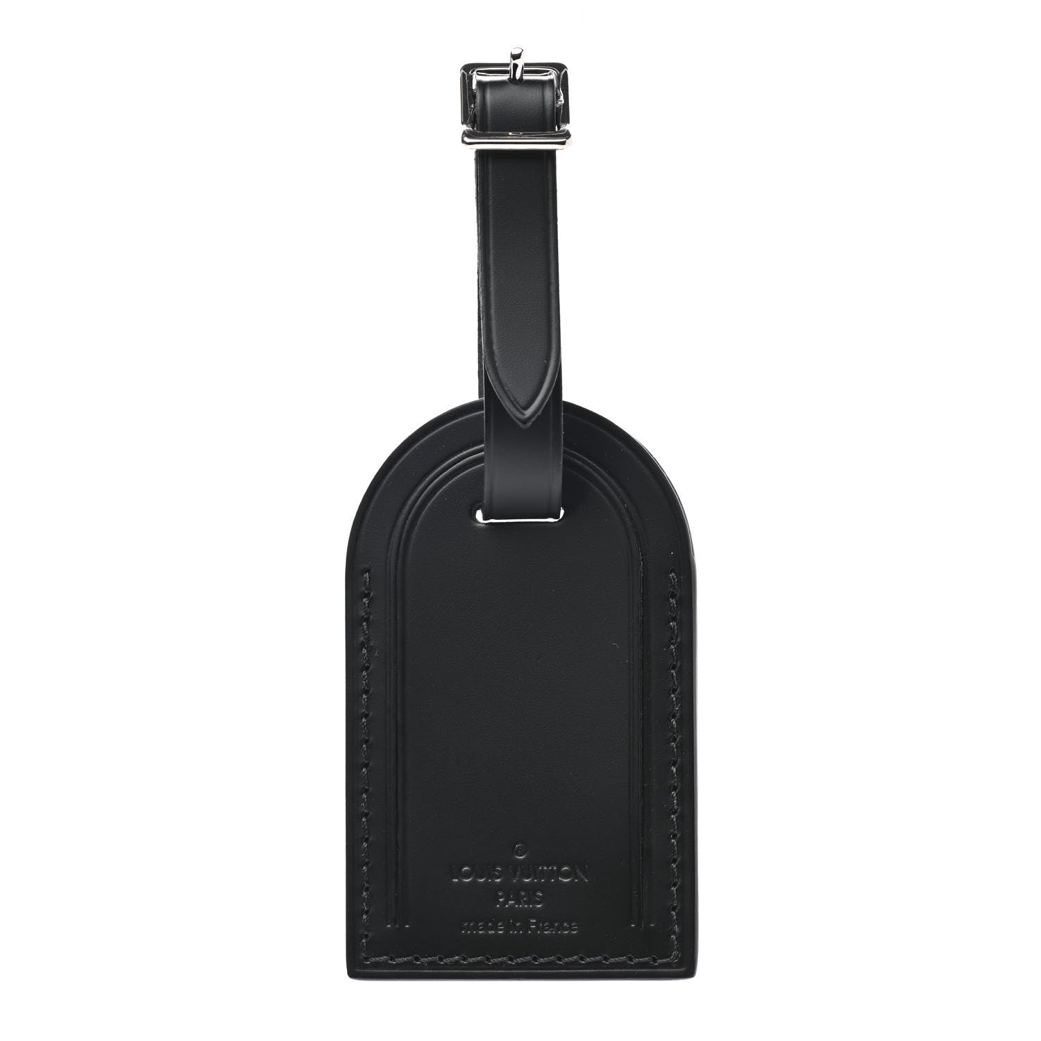 Louis Vuitton Calfskin Luggage Tag Black 1 of 3