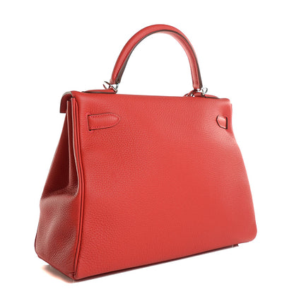 Hermes Togo Kelly Retourne 32 Vermillion 3 of 26