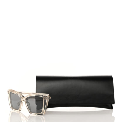 Saint Laurent Acetate Lignes Pointues Cat Eye Sunglasses SL 657 Translucent Beige Grey 7 of 7