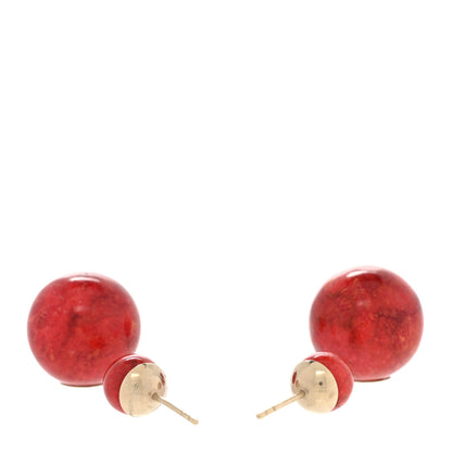 Christian Dior Coral Mise En Dior Tribal Earrings Corallo 3 of 5