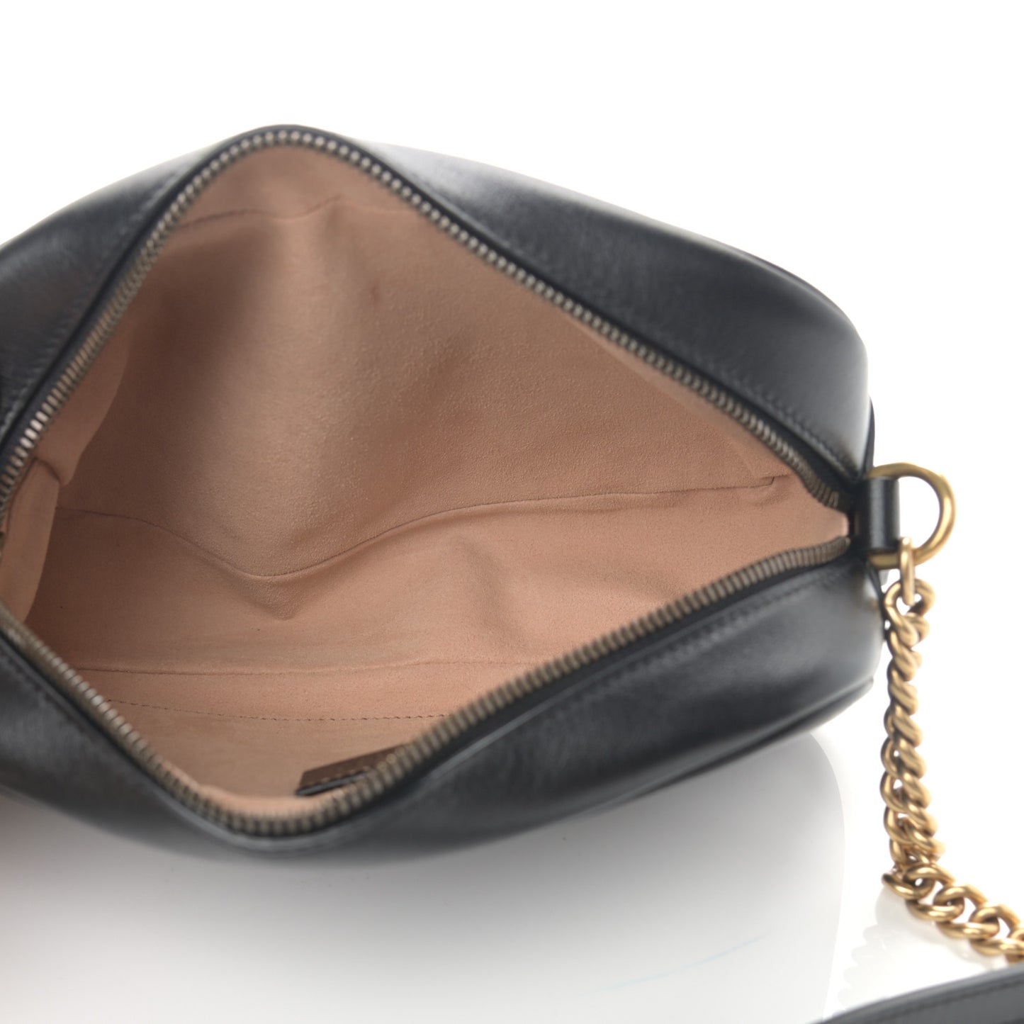 Calfskin Matelasse Small GG Marmont Chain Shoulder Bag Black