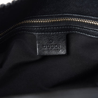 Gucci Calfskin Large Horsebit Chain Hobo Black 10 of 12