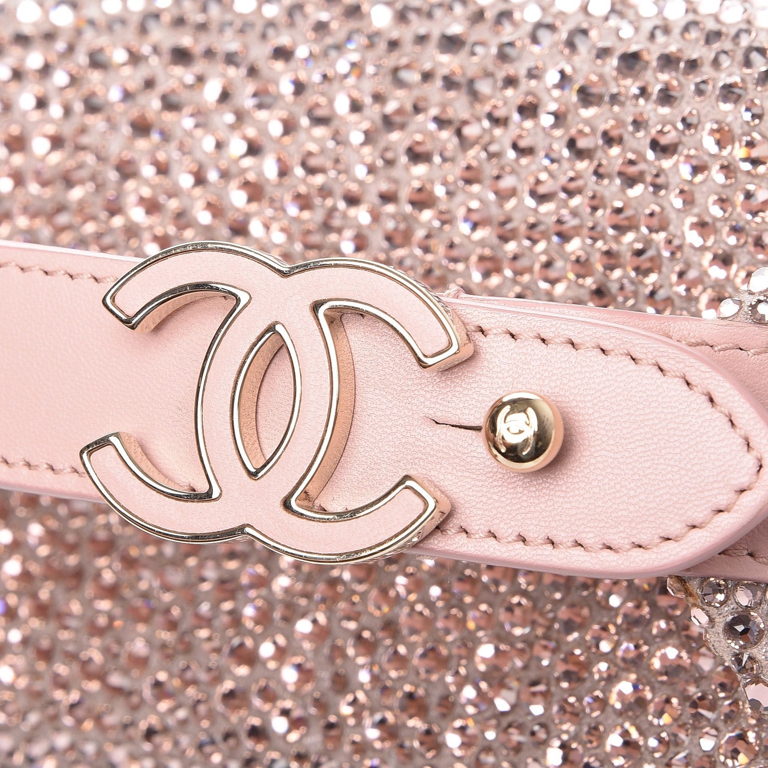 Chanel Crystal Strass Mini Hamptons Hobo Pink 8 of 9