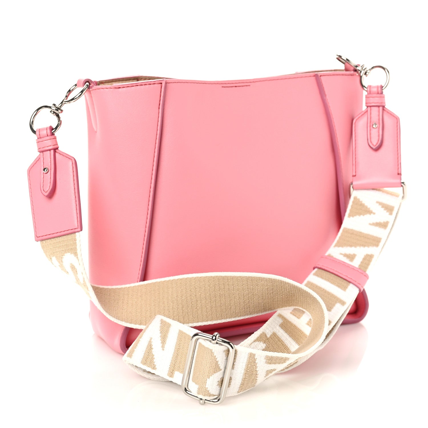 Stella McCartney Eco Alter Nappa Perforated Logo Mini Crossbody Pink 3 of 9