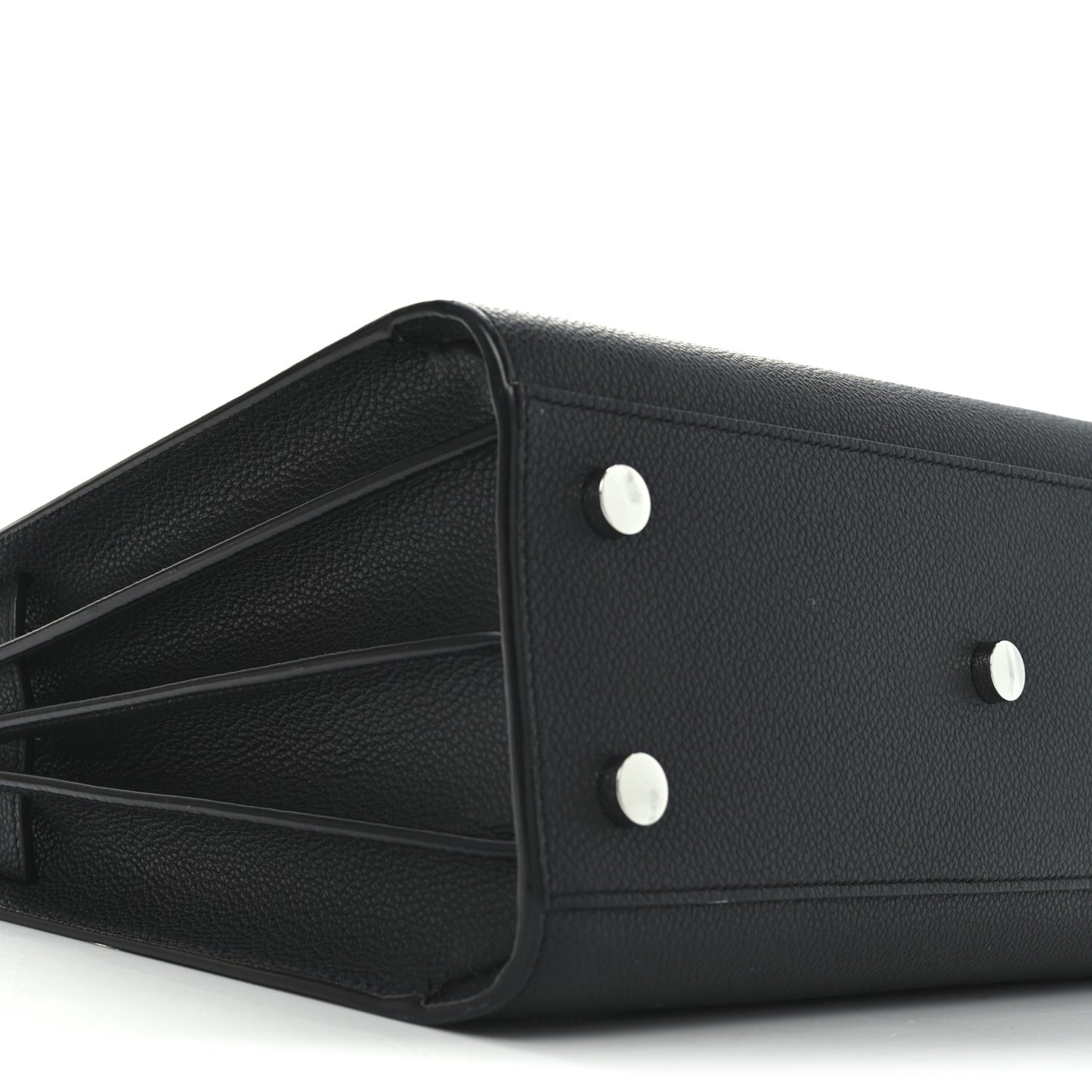 Grained Calfskin Baby Sac De Jour Black