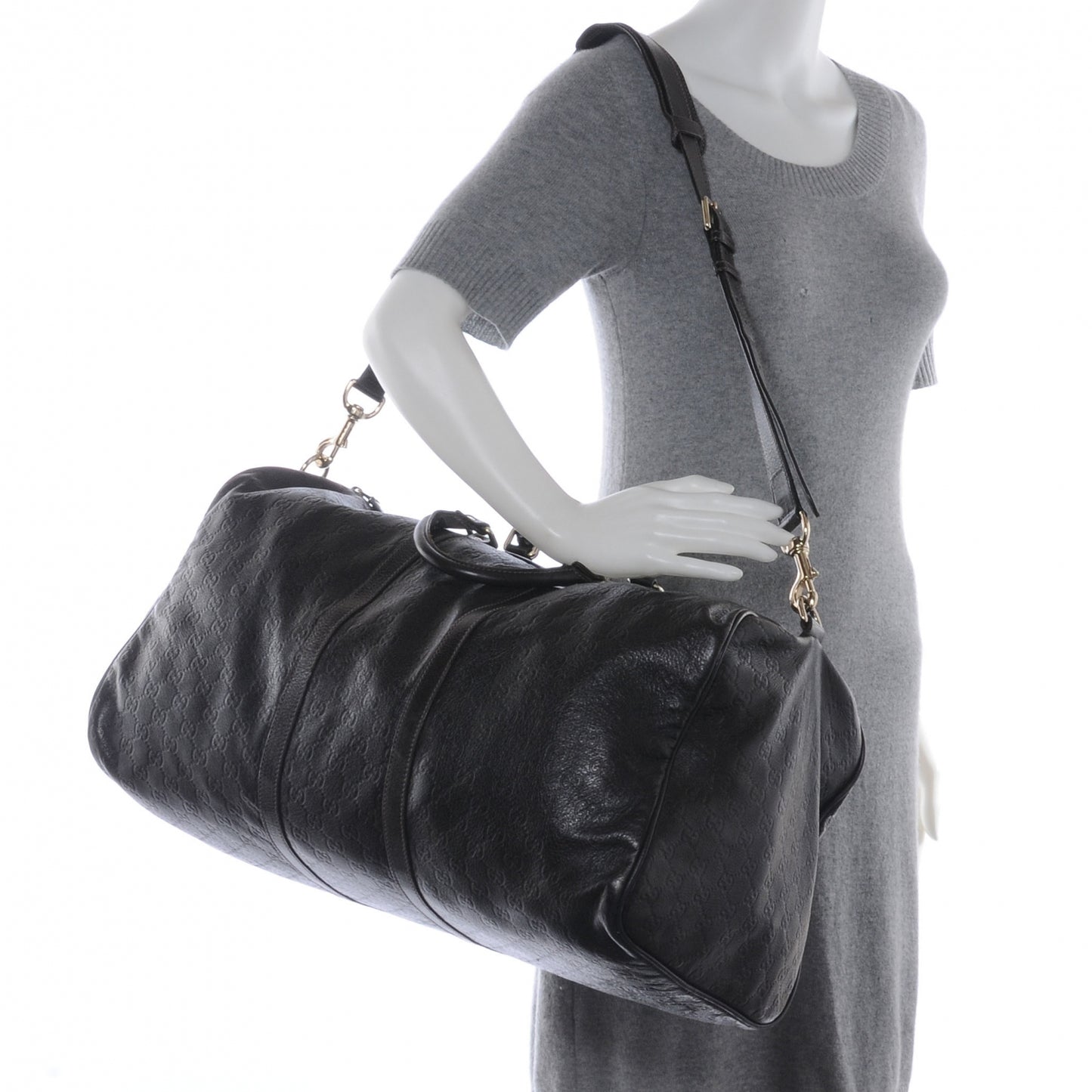 Guccissima Large Carry On Duffle Chocolate