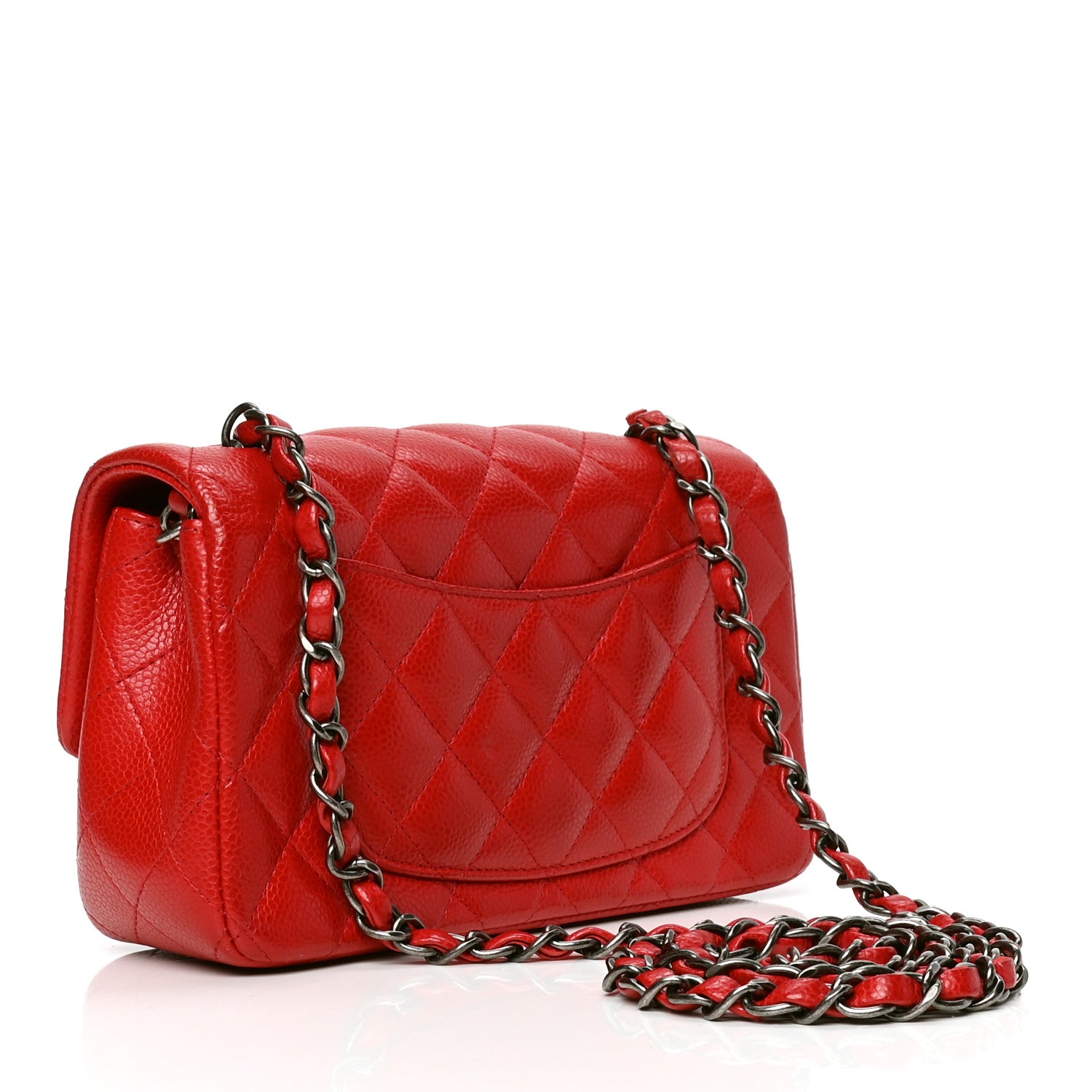 Chanel Caviar Quilted Mini Rectangular Flap Red 2 of 4