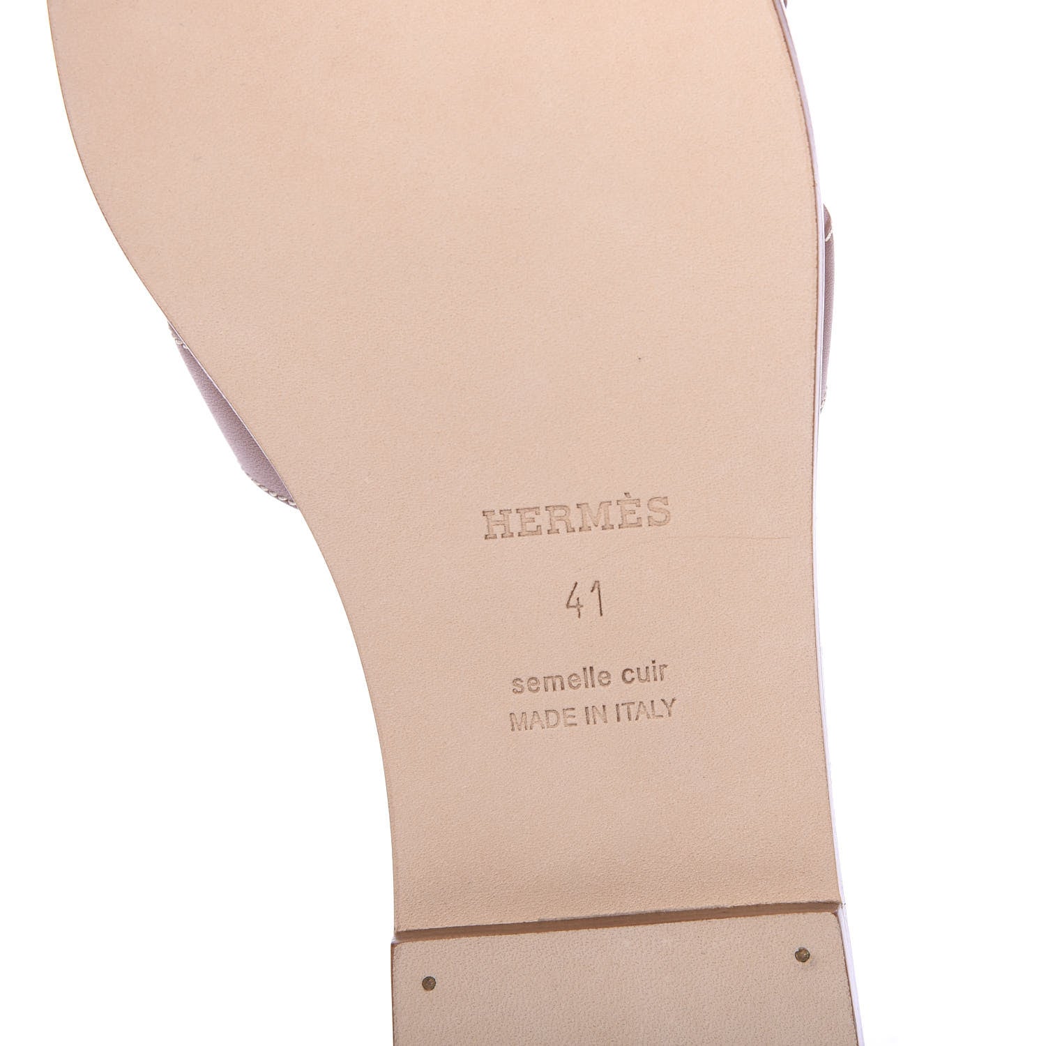 Hermes Box Calfskin Oran Sandals 41 Gold 6 of 10