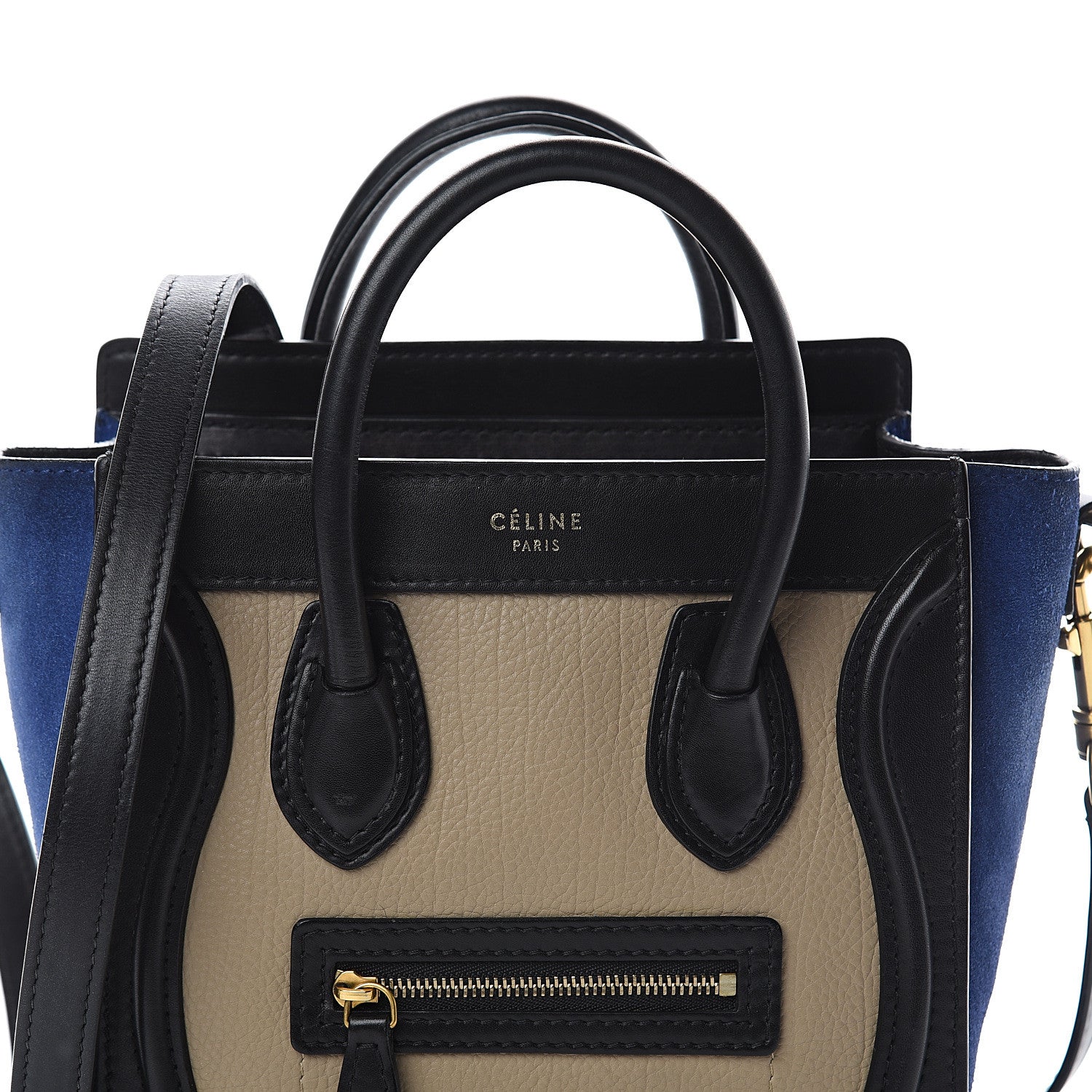 Celine Bullhide Calfskin Nubuck Nano Tri-Color Luggage Light Taupe 6 of 8