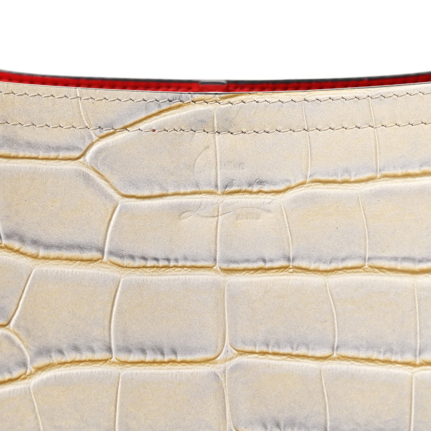 Crocodile Embossed Calfskin Tropic Spiked Small Cabarock Shopper Tote Studio Goose