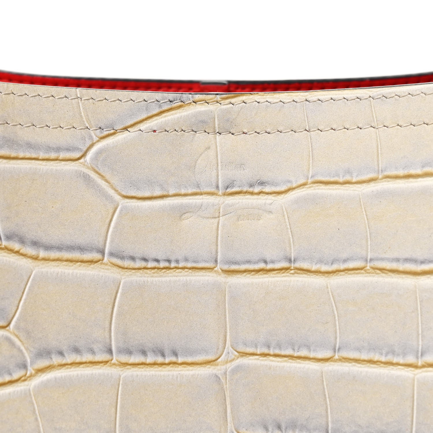Christian Louboutin Crocodile Embossed Calfskin Tropic Spiked Small Cabarock Shopper Tote Studio Goose 7 of 12