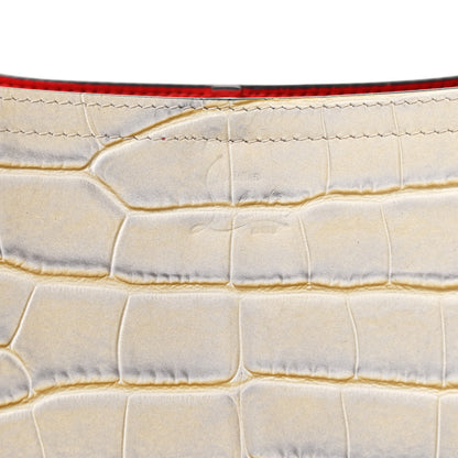Christian Louboutin Crocodile Embossed Calfskin Tropic Spiked Small Cabarock Shopper Tote Studio Goose 7 of 12