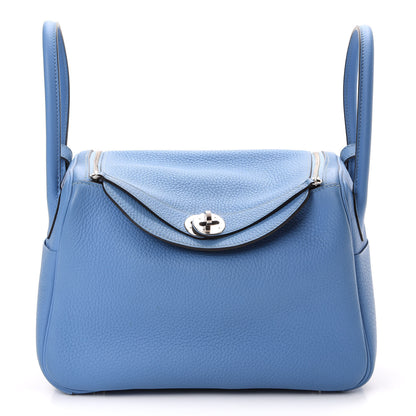 Hermes Taurillon Clemence Lindy 26 Bleu Paradis 1 of 10
