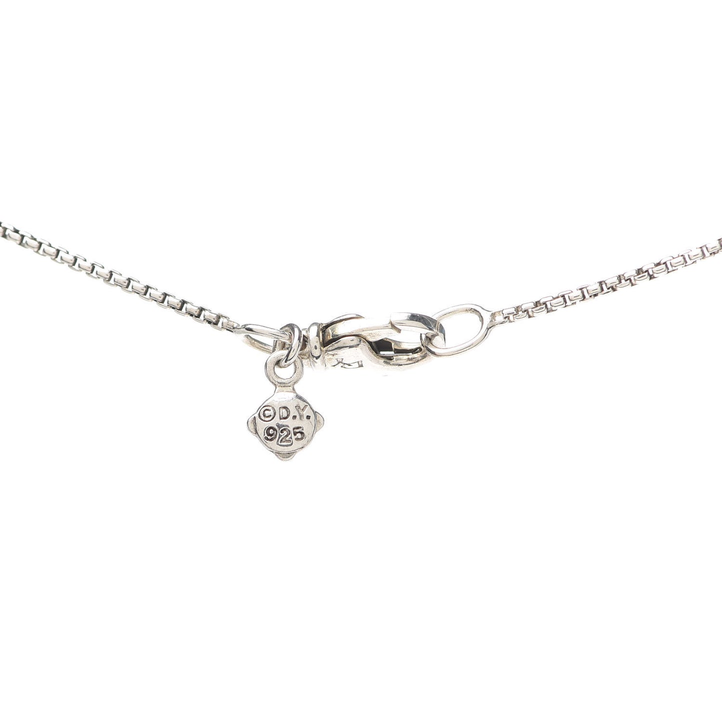 Sterling Silver Black Orchid 8mm Petite Chatelaine Pendant Necklace