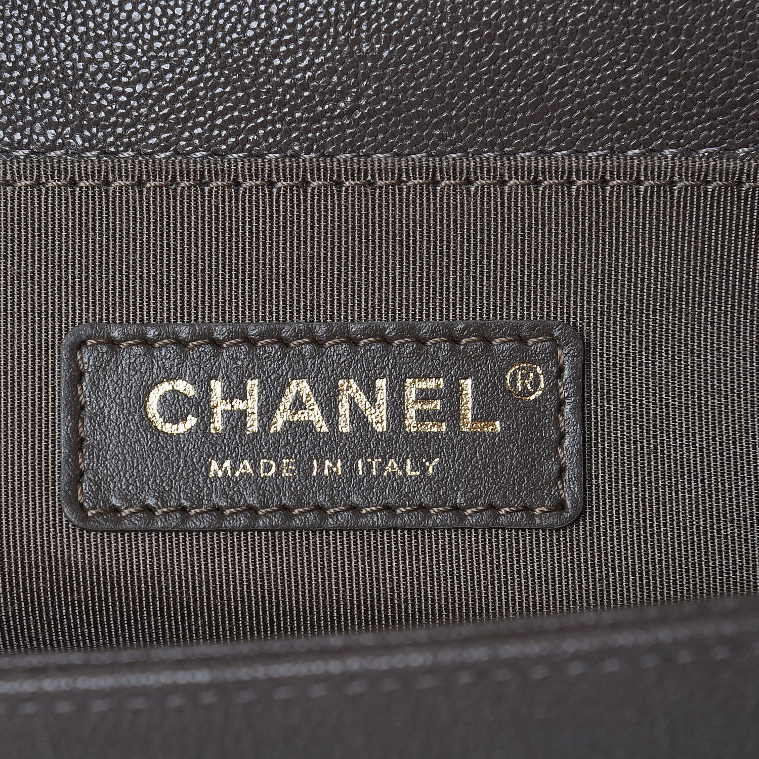 Chanel Caviar Quilted Medium Boy Flap Khaki 6 of 7