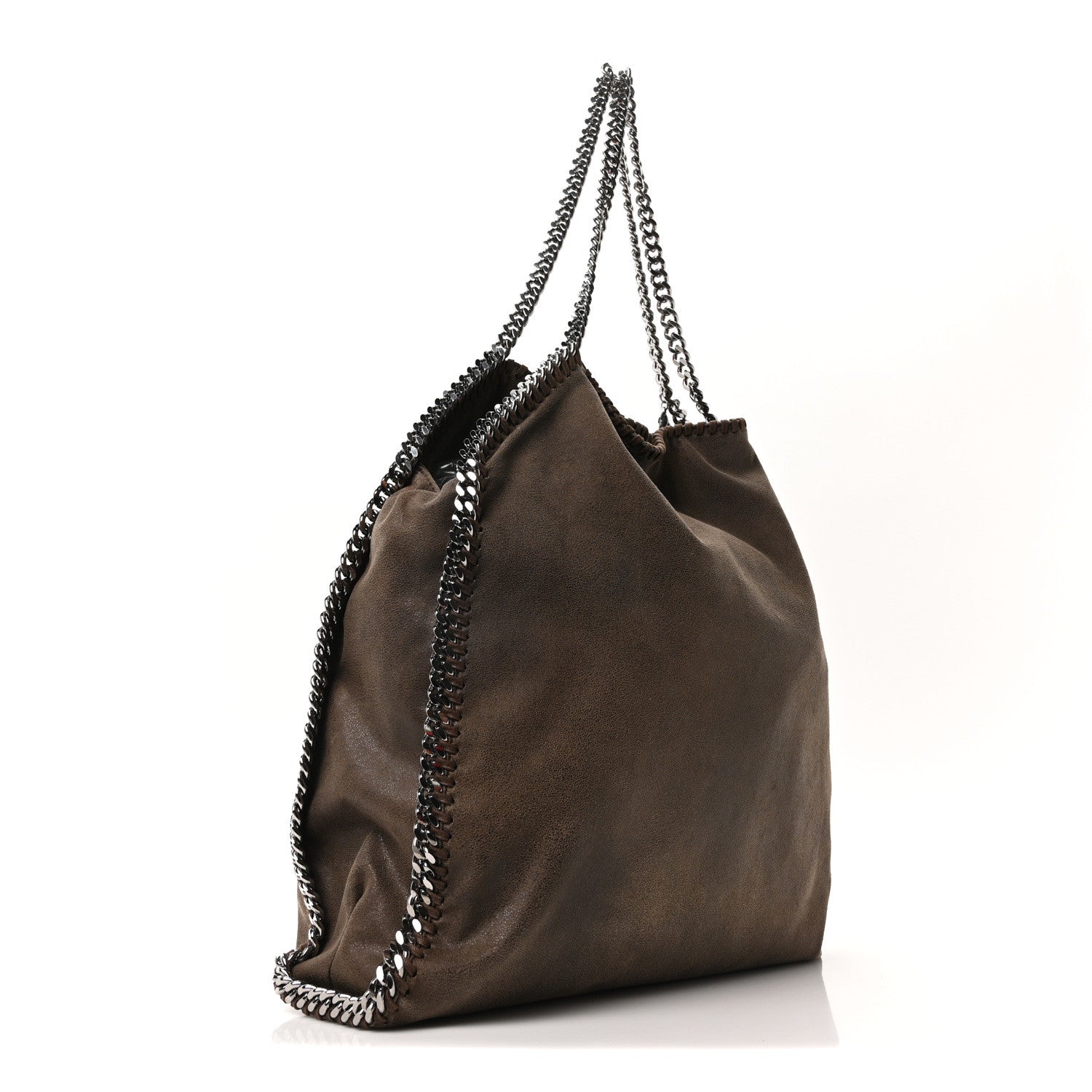 Stella McCartney Shaggy Deer Falabella Fold Over Tote Grey 4 of 10