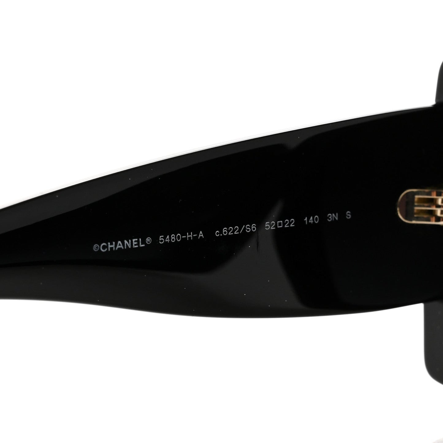 Acetate Pearl Rectangle Sunglasses 5480-H-A Black