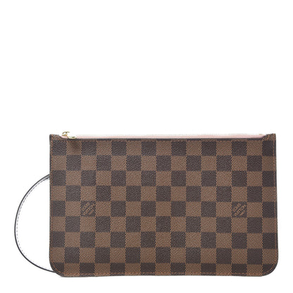 Louis Vuitton Damier Ebene Neverfull MM GM Pochette Rose Ballerine 1 of 8