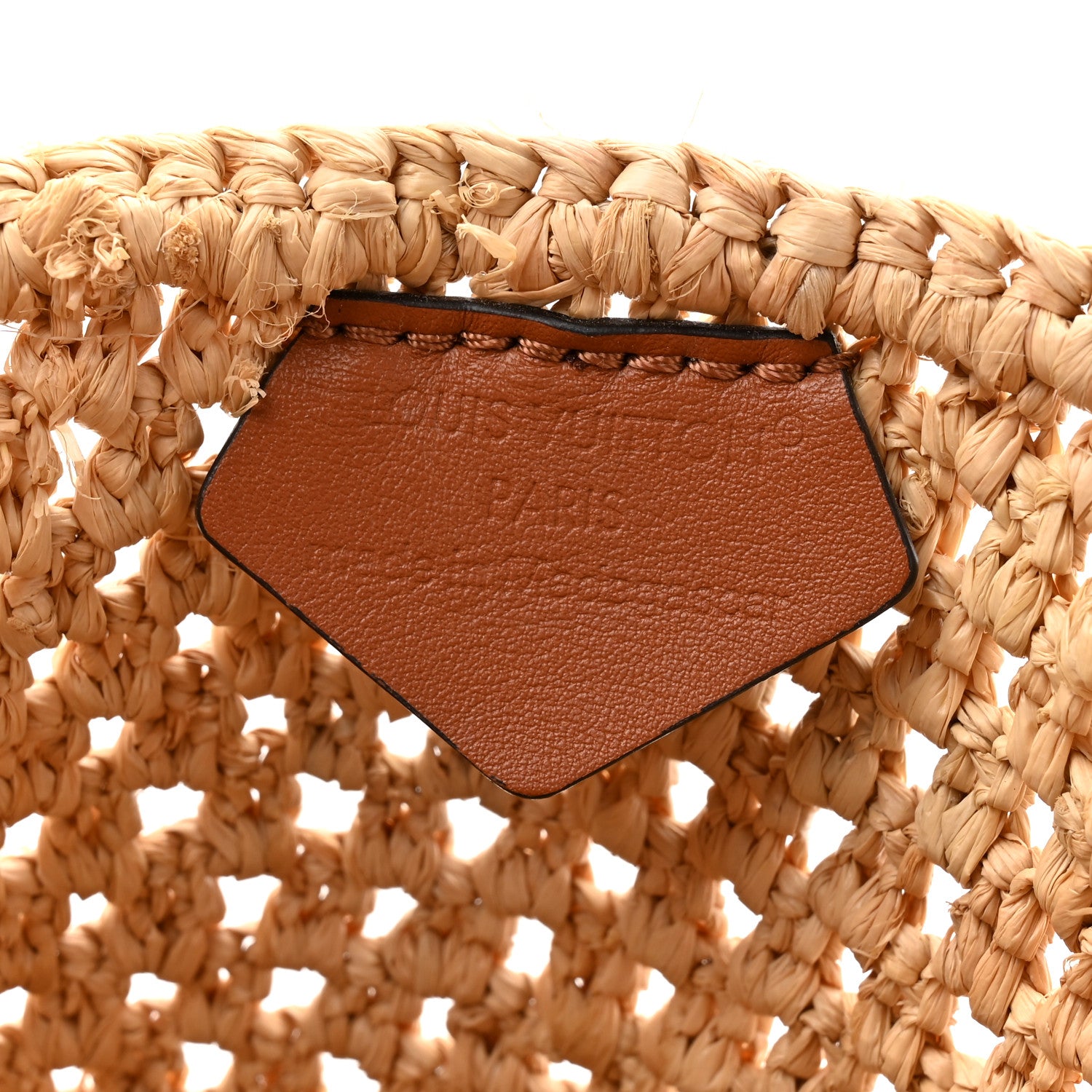 Louis Vuitton Raffia Calfskin Saint Tropez OnTheGo MM Natural Orange 9 of 12