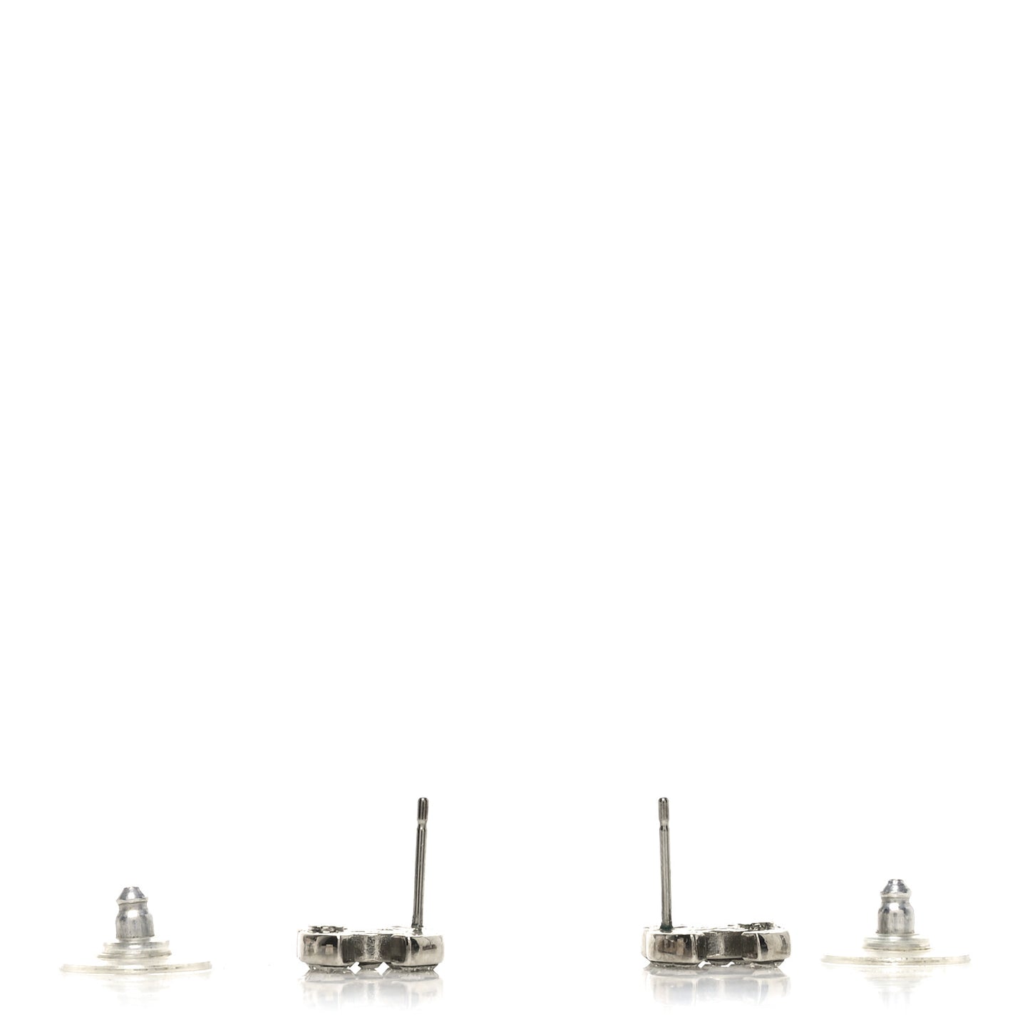 Crystal CC Earrings Silver