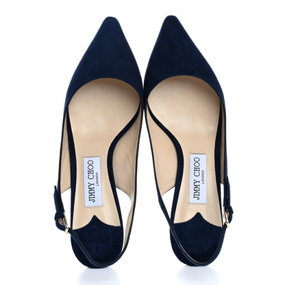 Jimmy Choo Suede Erin 60 Pumps 39.5 Navy 2 of 9