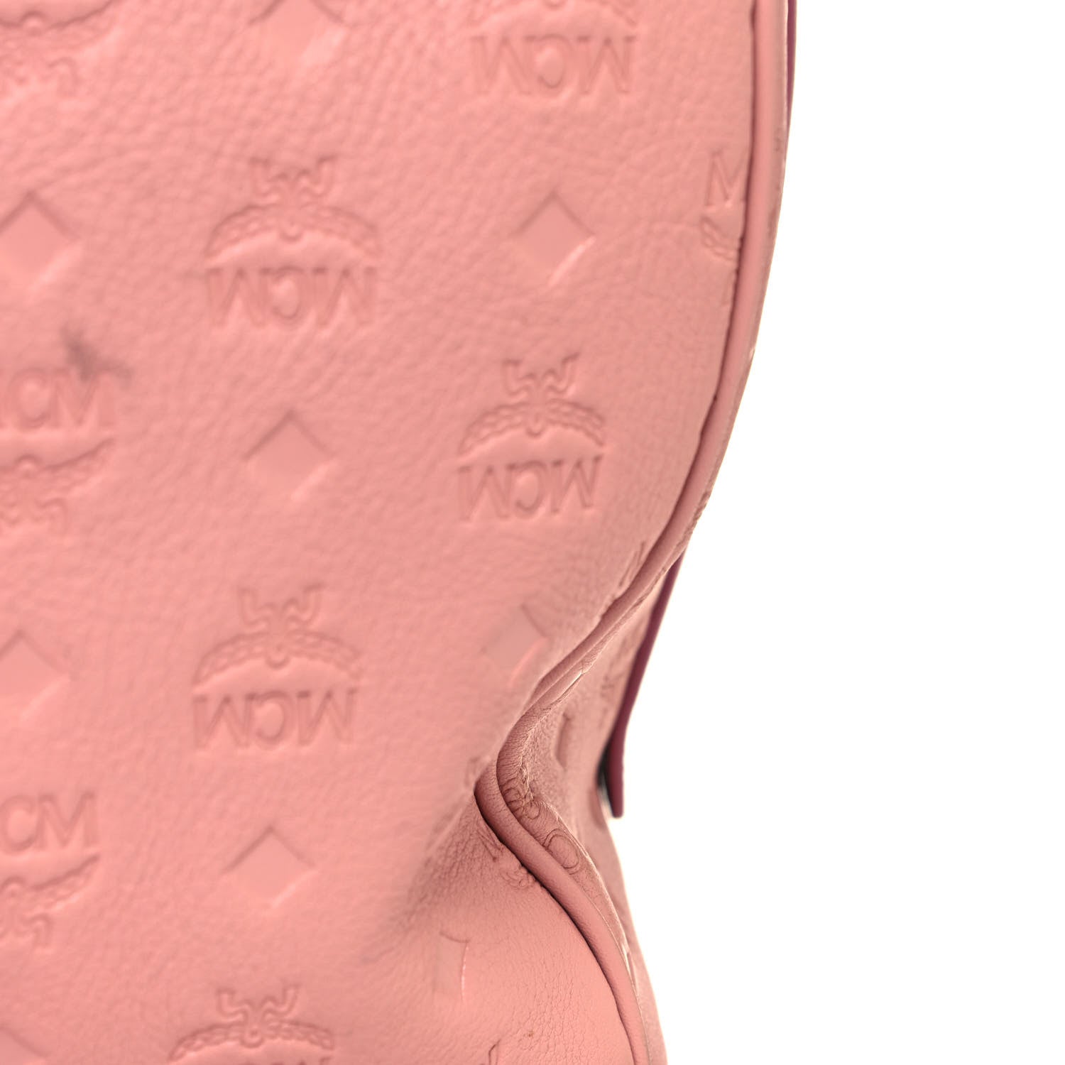 MCM Calfskin Ottomar Monogram Duffle Bag Pink 21 of 24