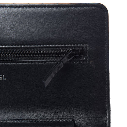 Chanel Lambskin Chevron Quilted Wallet On Chain WOC So Black 15 of 17