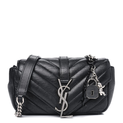 Saint Laurent Calfskin Matelasse Monogram Classic Baby Punk Chain Bag Black 1 of 11