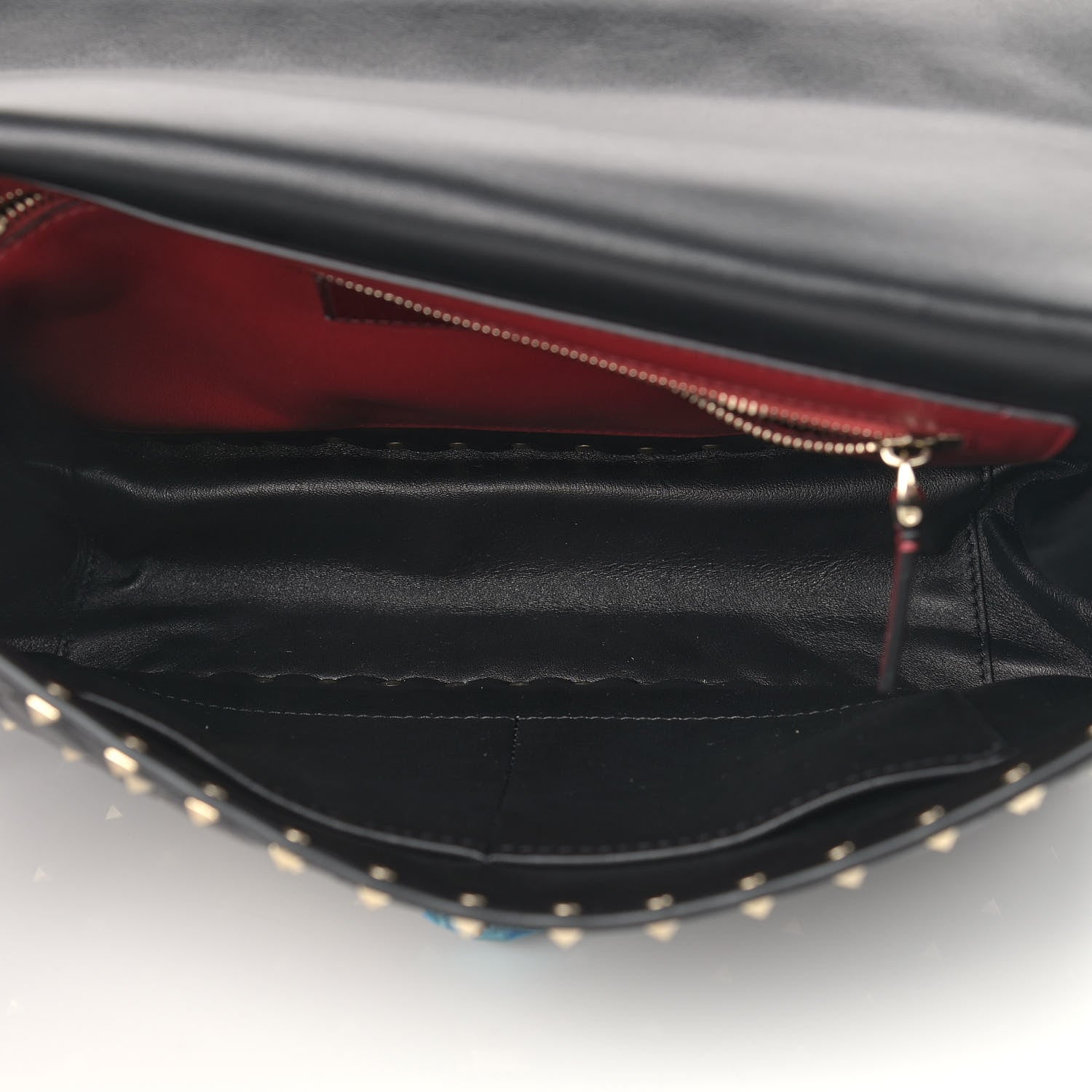 Valentino Garavani Lambskin Large Rockstud Spike Shoulder Bag Black 5 of 12