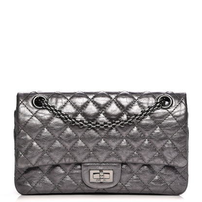 Chanel Metallic Calfskin Quilted 2.55 Reissue 225 Flap Dark Silver 1 of 8