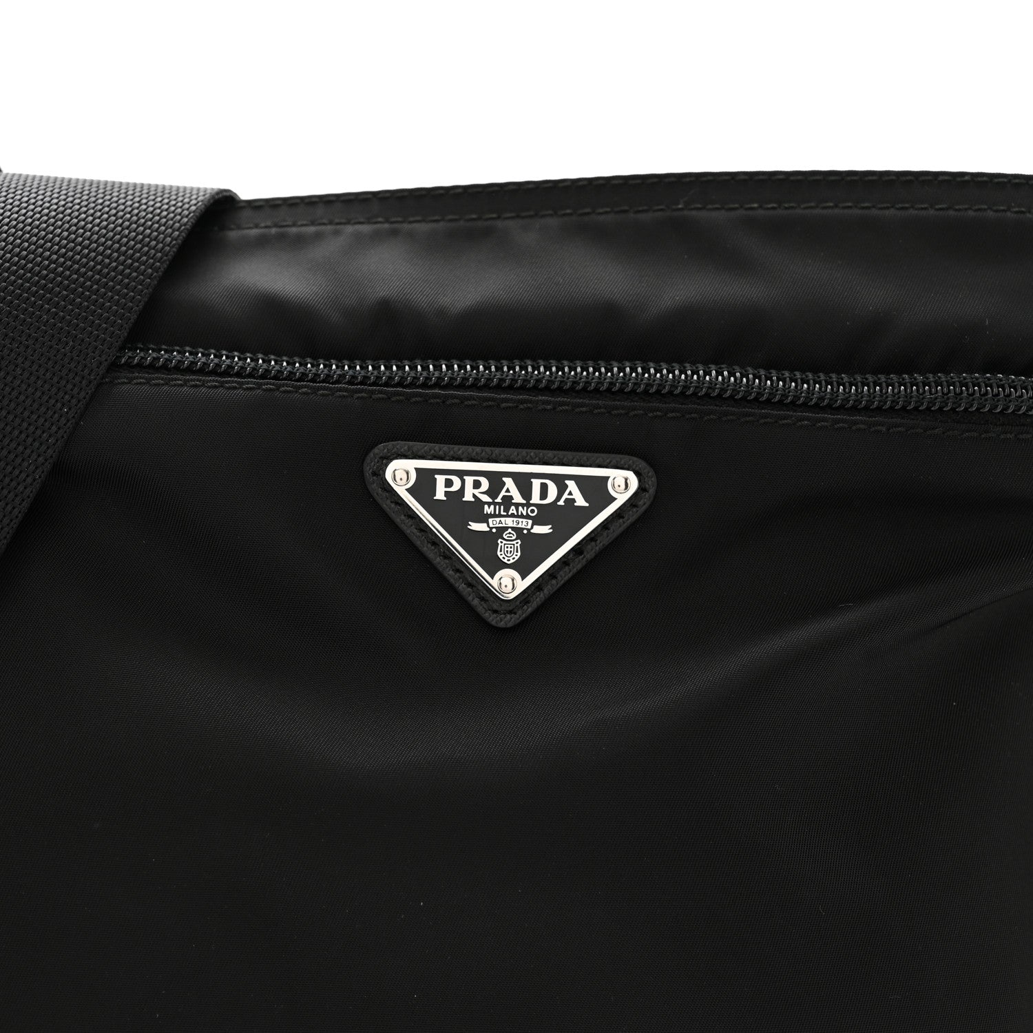 Prada Nylon Vela Flat Messenger Bag Black 5 of 9