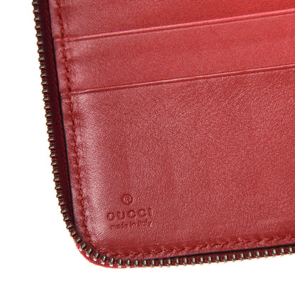 Gucci Calfskin Matelasse GG Marmont Zip Around Organizer Wallet Hibiscus Red 6 of 8