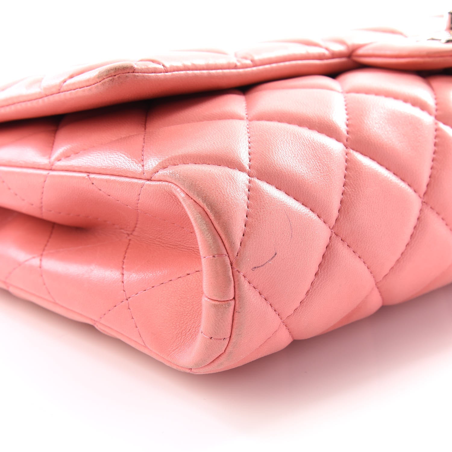 Chanel Lambskin Quilted Clutch With Chain Flap Pink 5 of 13