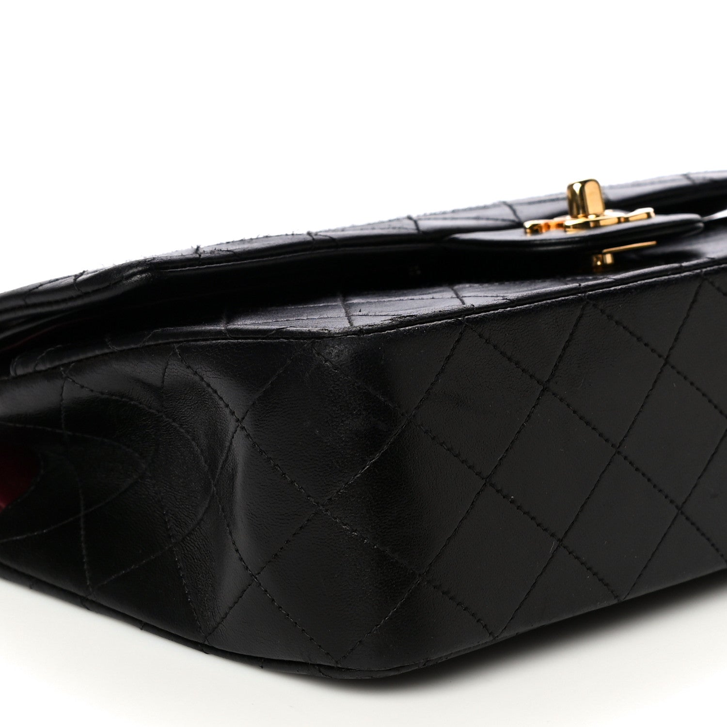 Chanel Lambskin Quilted Medium Double Flap Black 9 of 21
