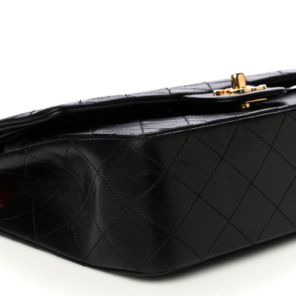 Chanel Lambskin Quilted Medium Double Flap Black 9 of 21