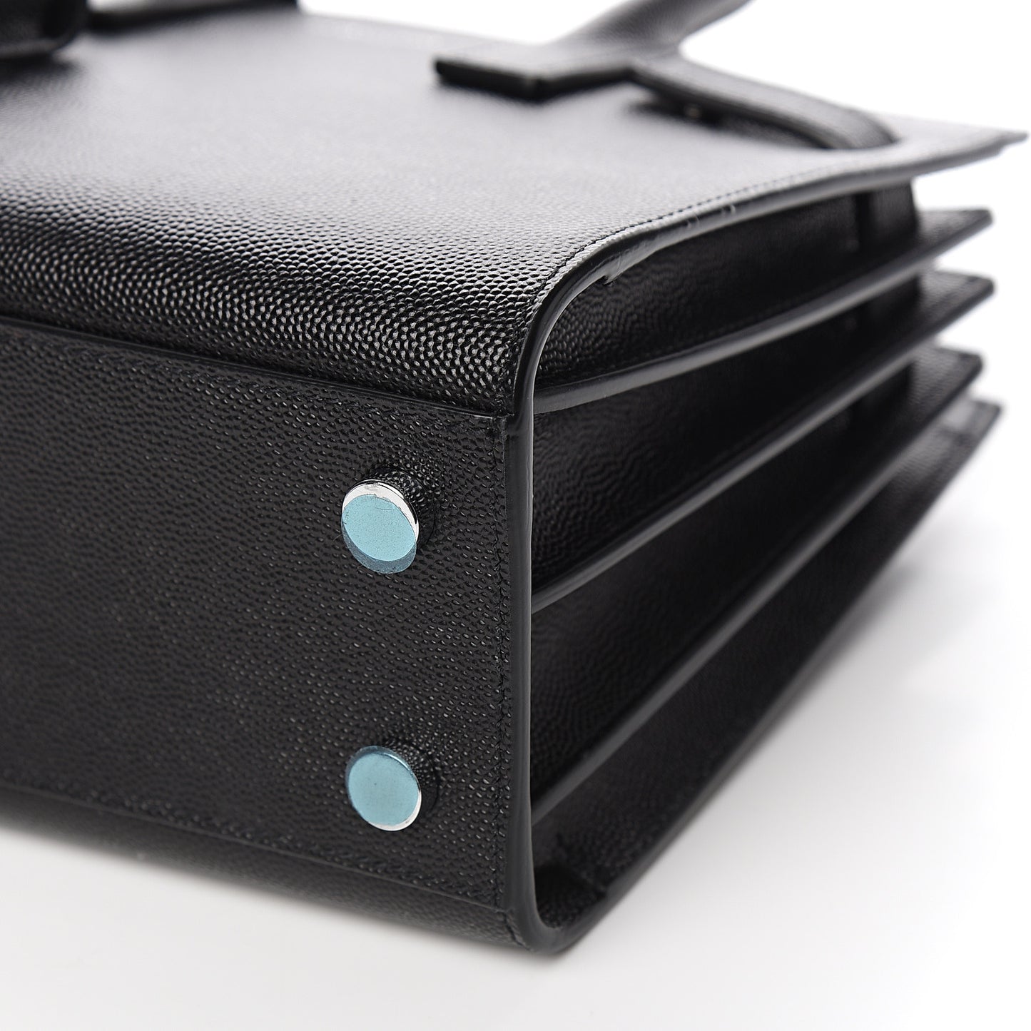 Grained Calfskin Nano Sac De Jour Black