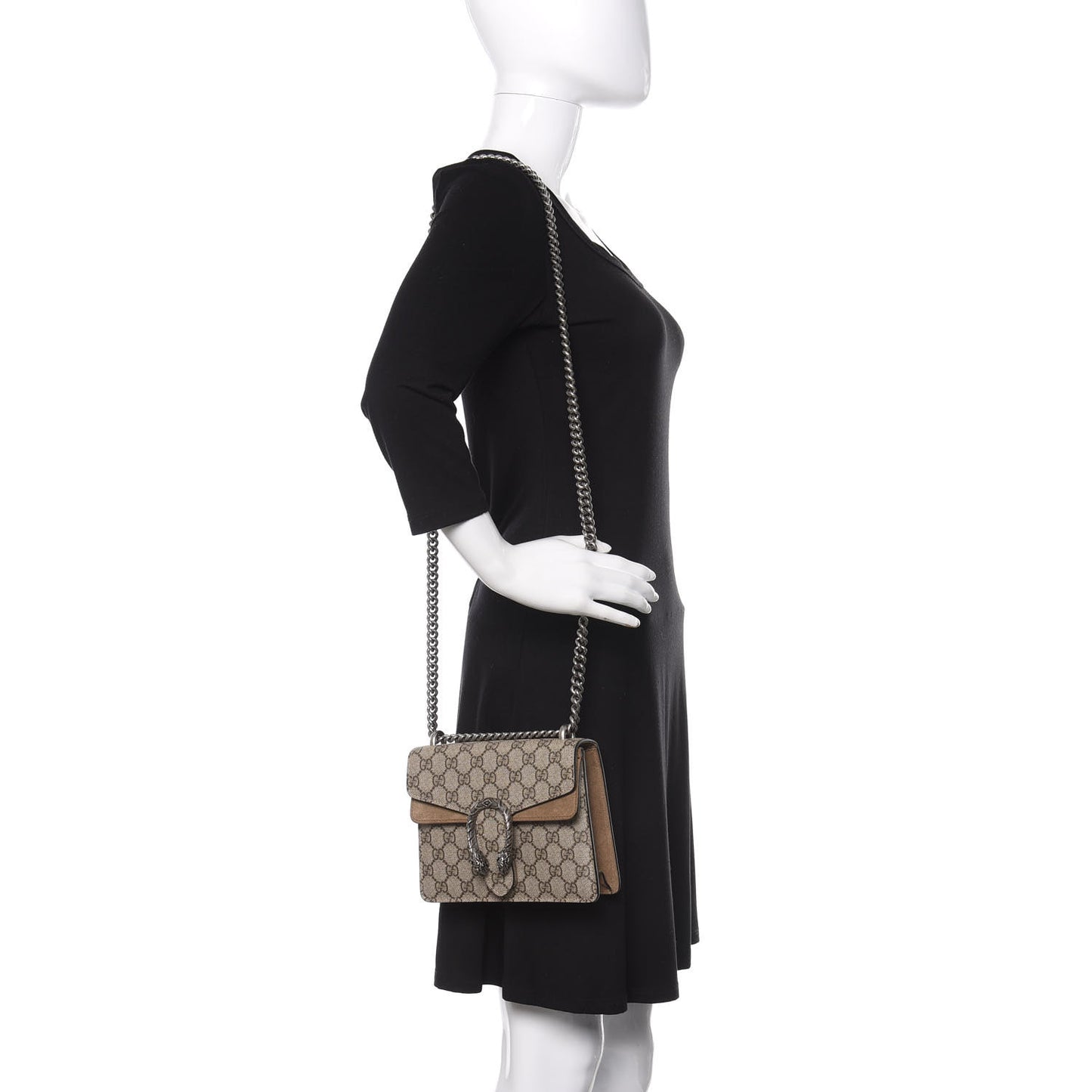GG Supreme Monogram Mini Dionysus Shoulder Bag Taupe