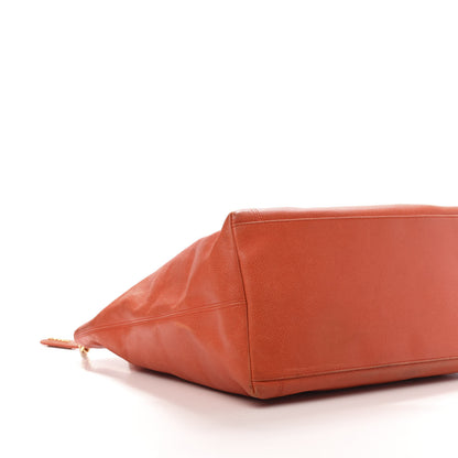 Chanel Caviar CC Tote Orange 6 of 14