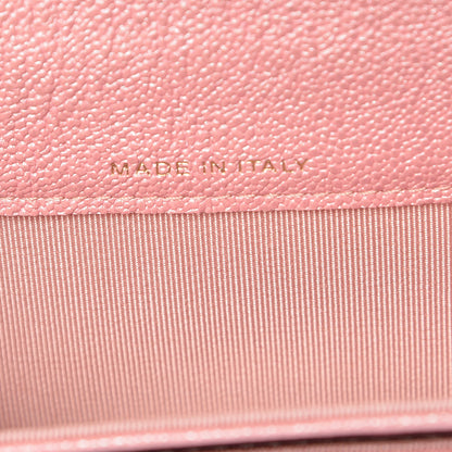 Chanel Iridescent Caviar Quilted Flap Card Holder Rose Pink 7 of 9