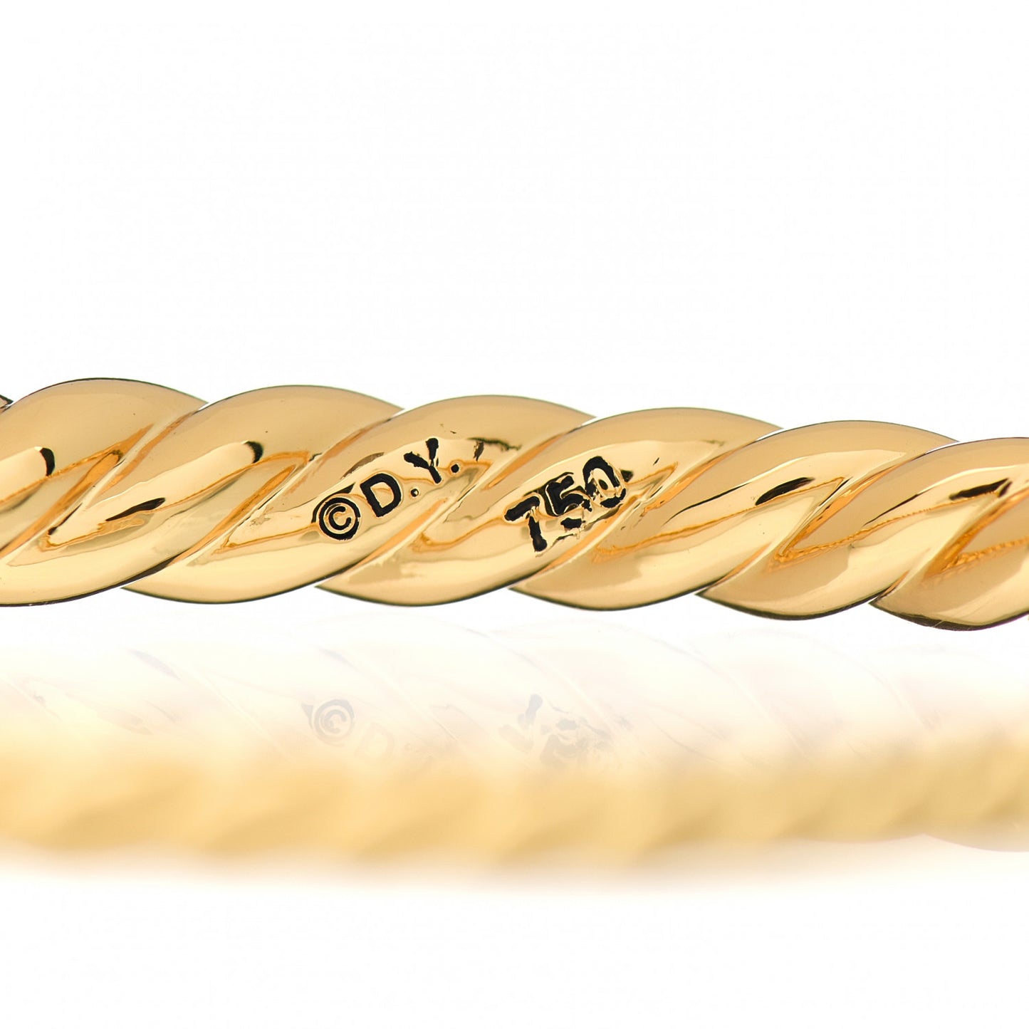 18K Yellow Gold 6mm Pure Form Cable Bracelet
