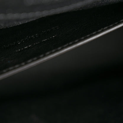 Saint Laurent Grain De Poudre Textured Mixed Matelasse Triquilt Medium Monogram Satchel Black 7 of 12