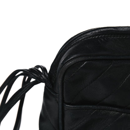 Chanel Lambskin Chevron Quilted Tassel Camera Case Black 9 of 13
