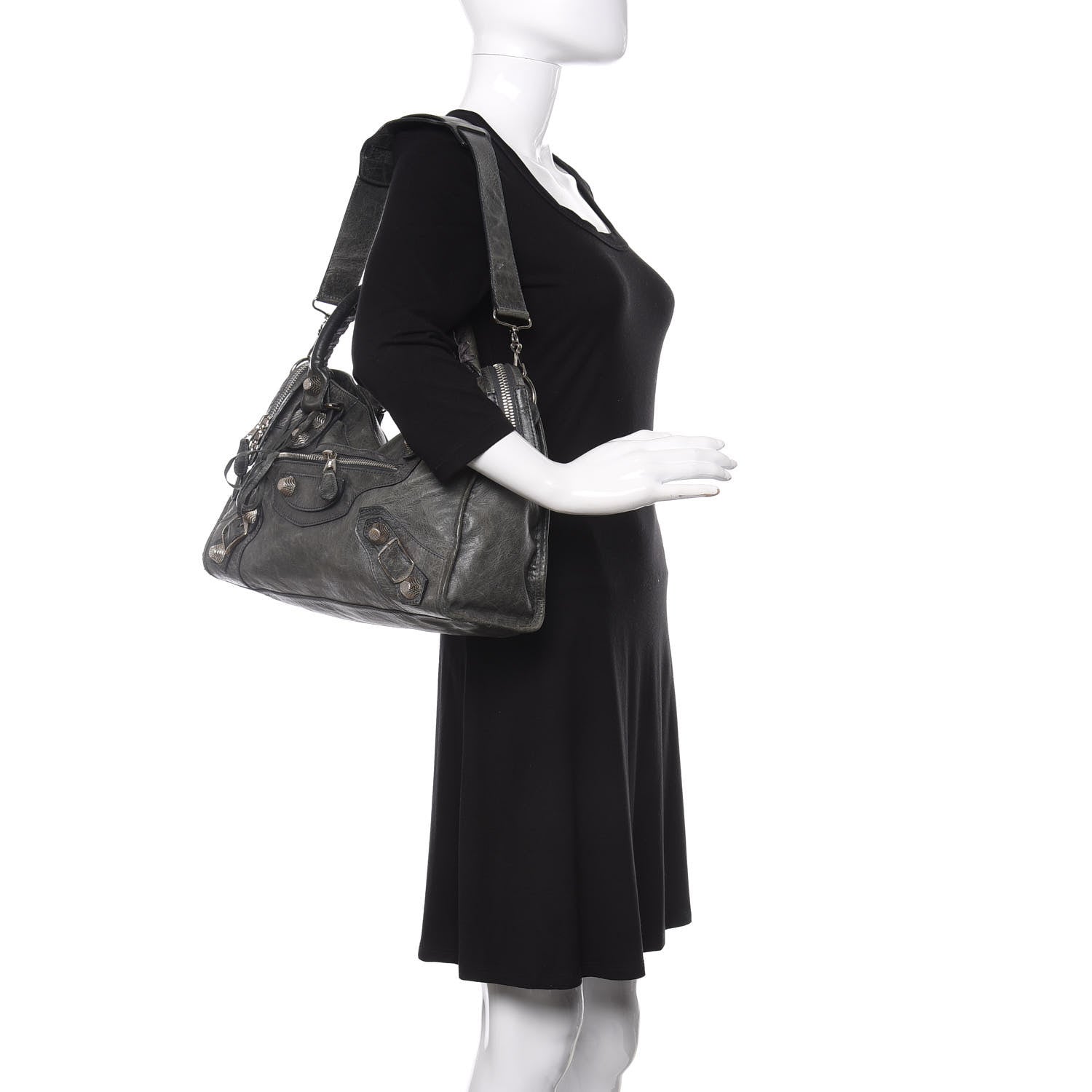 Balenciaga Agneau Giant 21 Silver Hardware City Anthracite 2 of 10
