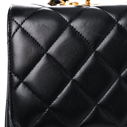 Chanel Lambskin Quilted Large Trendy CC Dual Handle Flap Bag Black 22 of 23