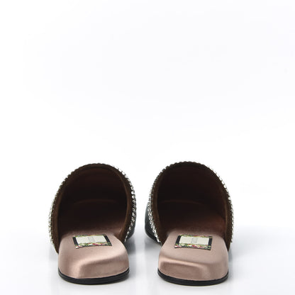Gucci Velvet GG Monogram Crystal Womens Slippers 36.5 Avio Dusty Pink Vintage Cocoa 5 of 8