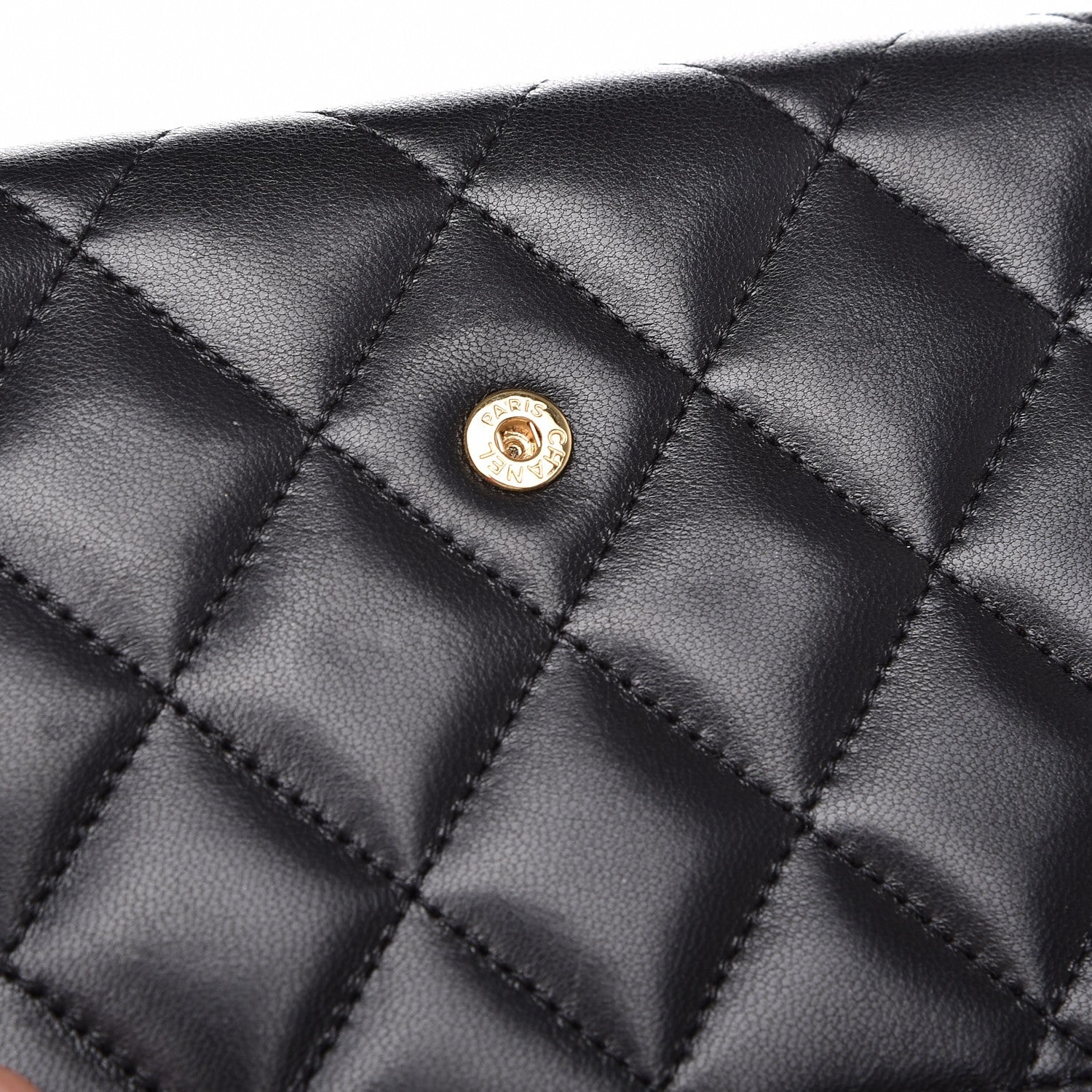 Chanel Lambskin Quilted Large Flap Wallet Black 8 of 11